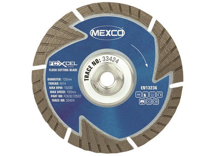 Mexco Fcxcel Grade Flush Cut Diamond Blade 125 X 22Mm