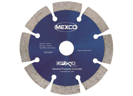Mexco Gpx10 Concrete Diamond Blade 105 X 16Mm