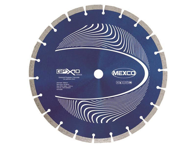 Mexco Gpx10 Concrete Diamond Blade 300 X 20Mm
