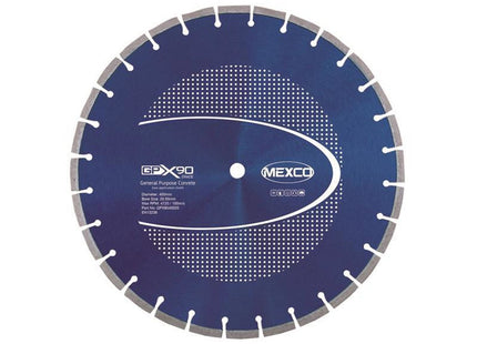 Mexco Gpx90 Concrete Diamond Blade 400 X 20Mm