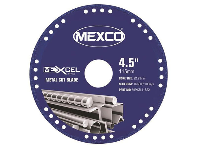 Mexco Xcel Grade Metal Cut Diamond Blade 115 X 22Mm