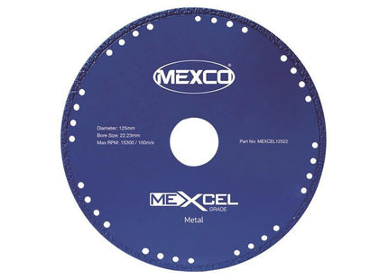 Mexco Xcel Grade Metal Cut Diamond Blade 125 X 22Mm