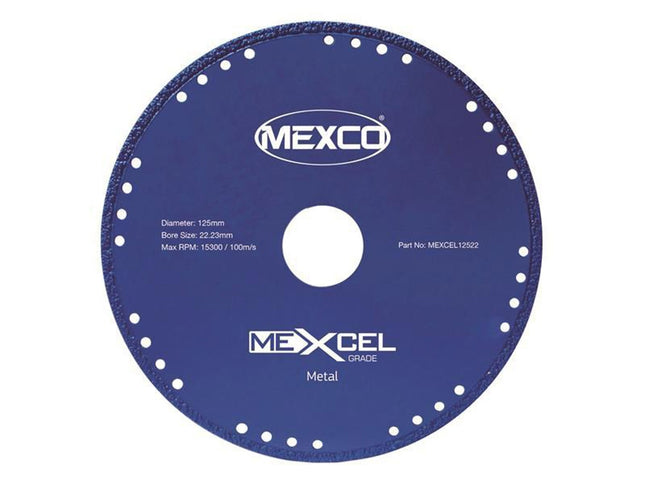 Mexco Xcel Grade Metal Cut Diamond Blade 125 X 22Mm