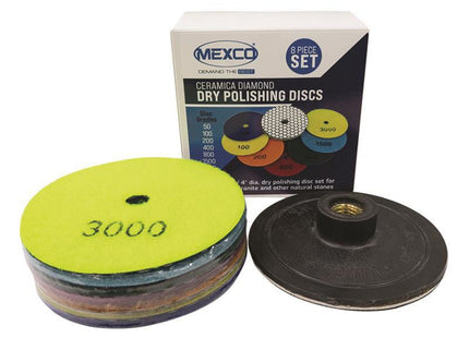 Mexco Ceramica Diamond Dry Polishing Kit, 8 Piece