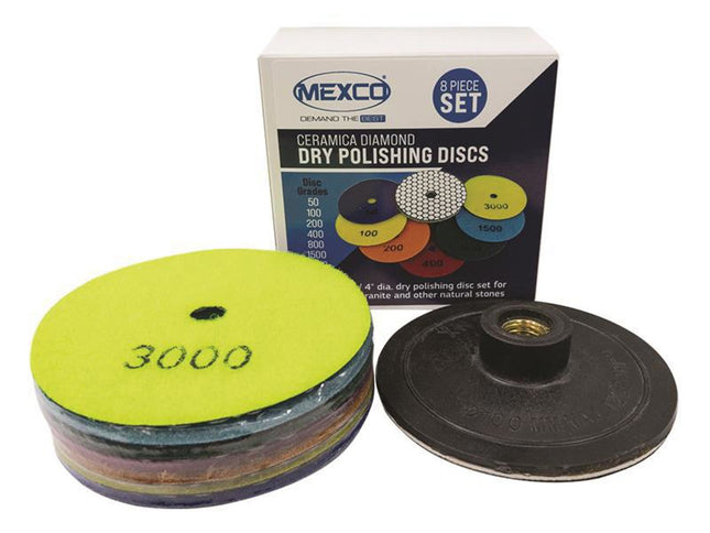 Mexco Ceramica Diamond Dry Polishing Kit, 8 Piece
