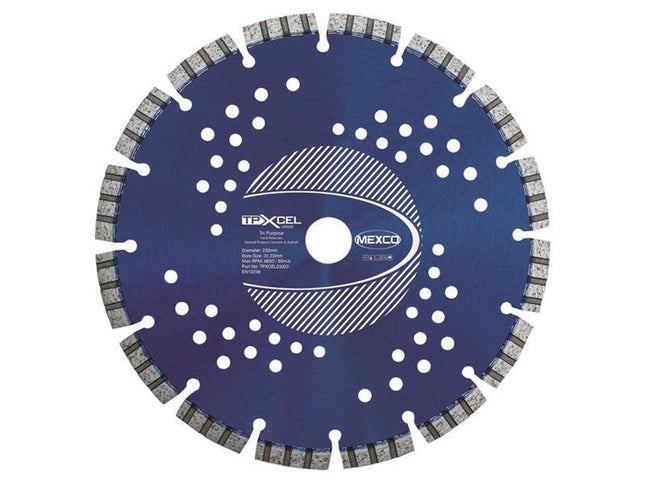 Mexco Xcel Grade Tri-Purpose Diamond Blade 230 X 22Mm