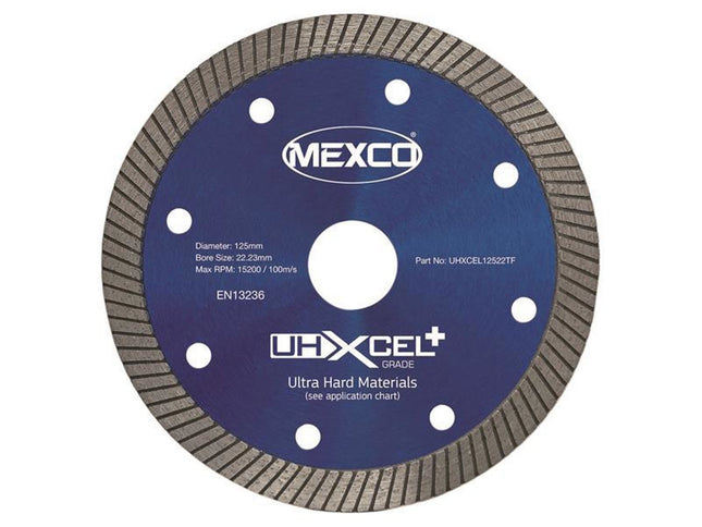 Mexco Uhxcel+ Ultra Hard Plus Diamond Blade 125 X 22Mm