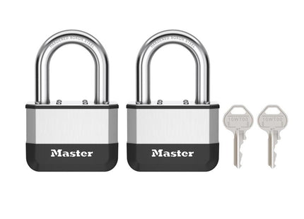 Master Lock Elite Laminated 67Mm Padlock - 38Mm Shackle (Pack Of 2)
