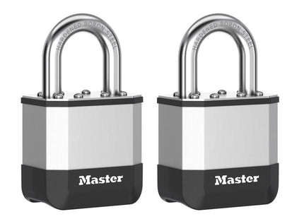 Master Lock Elite Laminated 45Mm Padlock - 25Mm Shackle (Pack Of 2)