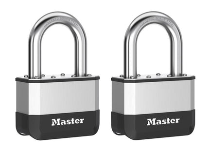 Master Lock Elite Laminated 45Mm Padlock - 38Mm Shackle (Pack Of 2)