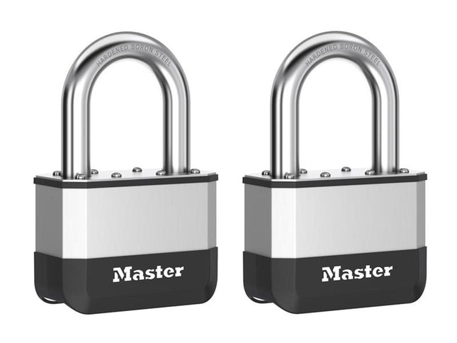 Master Lock Elite Laminated 45Mm Padlock - 38Mm Shackle (Pack Of 2)