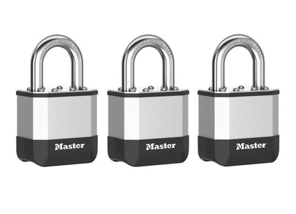 Master Lock Elite Laminated 45Mm Padlock - 25Mm Shackle (Pack Of 3)