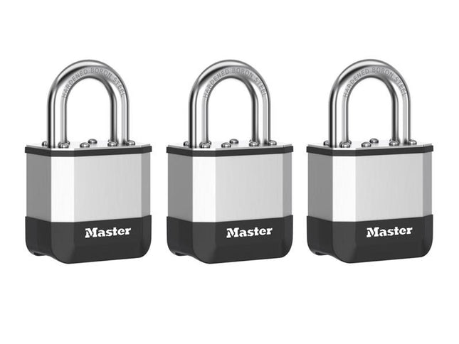 Master Lock Elite Laminated 45Mm Padlock - 25Mm Shackle (Pack Of 3)