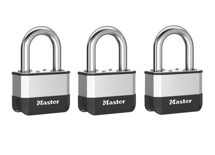 Master Lock Elite Laminated 45Mm Padlock - 38Mm Shackle (Pack Of 3)