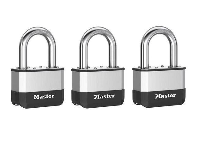 Master Lock Elite Laminated 45Mm Padlock - 38Mm Shackle (Pack Of 3)
