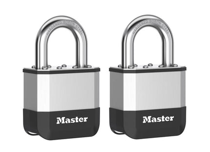 Master Lock Elite Laminated 52Mm Padlock - 25Mm Shackle (Pack Of 2)