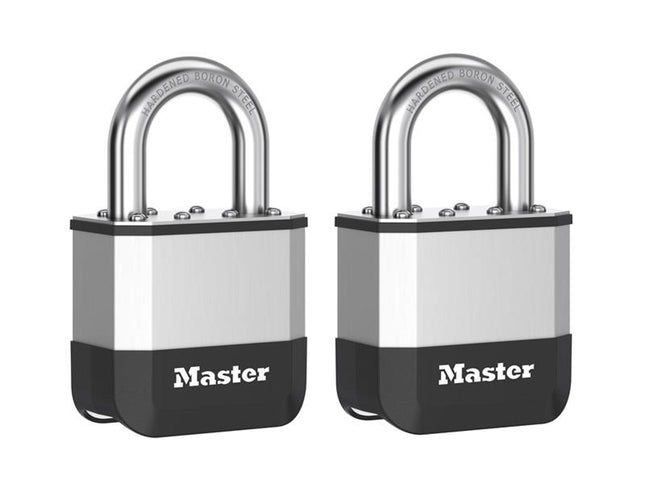 Master Lock Elite Laminated 52Mm Padlock - 25Mm Shackle (Pack Of 2)