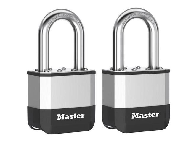 Master Lock Elite Laminated 52Mm Padlock - 38Mm Shackle (Pack Of 2)