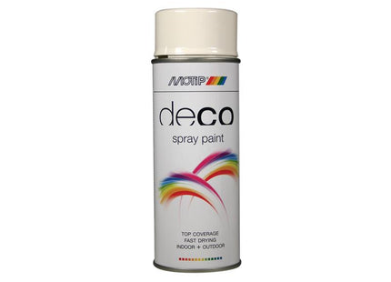 MOTIP¨ Deco Spray Paint High Gloss RAL 9010 White 400ml MOT01600