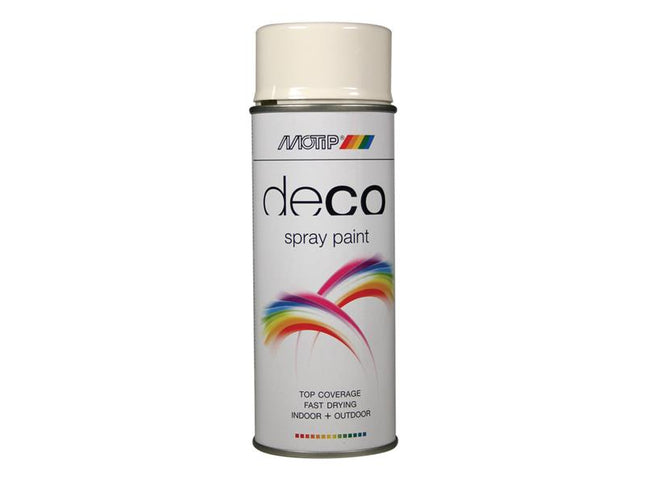 MOTIP¨ Deco Spray Paint High Gloss RAL 9010 White 400ml MOT01600