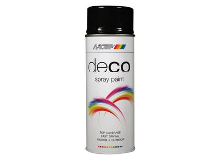 MOTIP¨ Deco Spray Paint High Gloss RAL 9005 Deep Black 400ml MOT01602