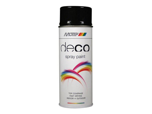 MOTIP¨ Deco Spray Paint High Gloss RAL 9005 Deep Black 400ml MOT01602