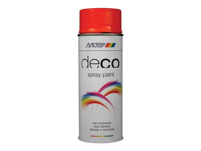 MOTIP¨ Deco Spray Paint High Gloss RAL 2004 Pure Orange 400ml MOT01605