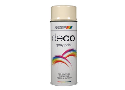 MOTIP¨ Deco Spray Paint High Gloss RAL 1013 Oyster White 400ml MOT01609