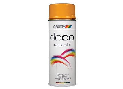 MOTIP¨ Deco Spray Paint High Gloss RAL 1004 Gold Yellow 400ml MOT01621