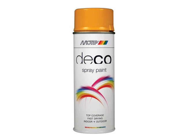 MOTIP¨ Deco Spray Paint High Gloss RAL 1004 Gold Yellow 400ml MOT01621