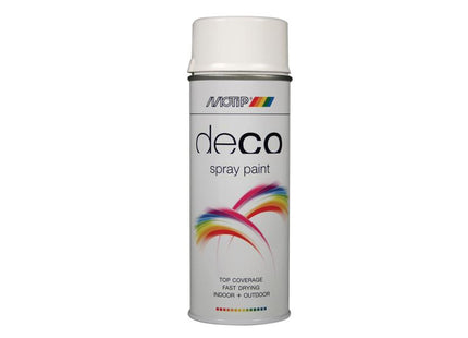 MOTIP¨ Deco Spray Paint High Gloss RAL 9016 Brilliant White 400ml MOT01627