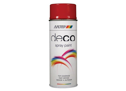 MOTIP¨ Deco Spray Paint High Gloss RAL 3000 Flame Red 400ml MOT01628