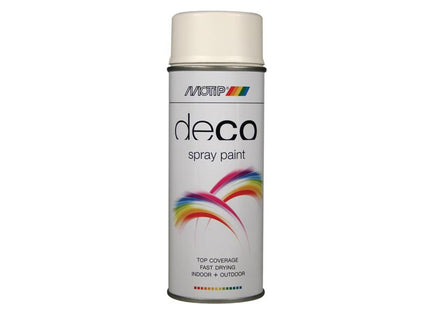 MOTIP¨ Deco Spray Paint Matt RAL 9010 White 400ml MOT01650