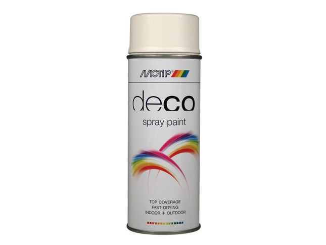 MOTIP¨ Deco Spray Paint Matt RAL 9010 White 400ml MOT01650