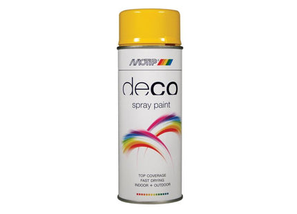 MOTIP¨ Deco Spray Paint High Gloss RAL 1021 Rapeseed Yellow 400ml MOT01679