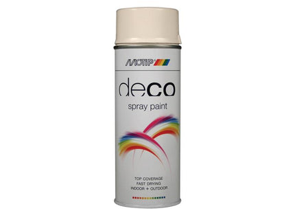 MOTIP¨ Deco Spray Paint High Gloss RAL 9001 Cream White 400ml MOT01695