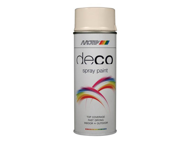 MOTIP¨ Deco Spray Paint High Gloss RAL 9001 Cream White 400ml MOT01695