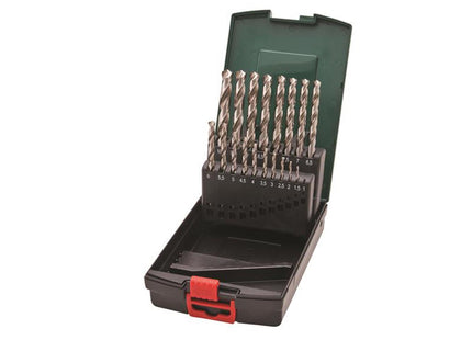 Metabo HSS-G Drill Bit Set, 19 Piece - 135° Crosswise Grinding