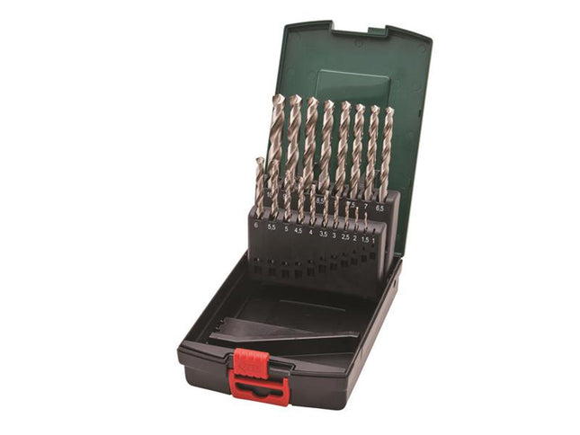 Metabo HSS-G Drill Bit Set, 19 Piece - 135° Crosswise Grinding