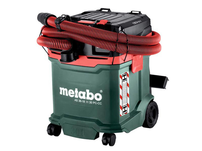 Metabo As 36-18 H 30 Pc-Cc Cordless H-Class Vacuum Cleaner 18V Bare Unit