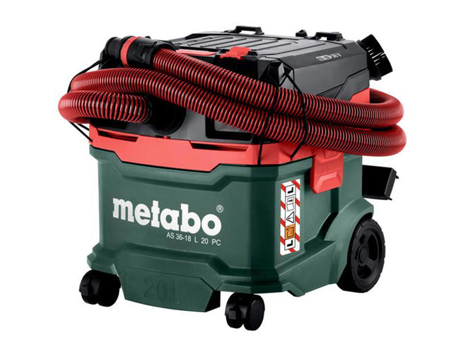Metabo As 36-18 L 20 Pc Cordless L-Class Vacuum Cleaner 18V Bare Unit