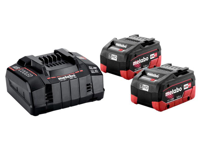 Metabo Basic Battery & Charger Set 18V 2 X Lihd 5.5Ah
