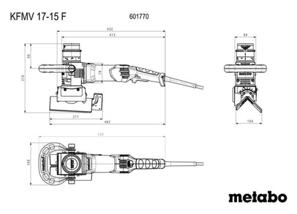Metabo Kfmv 17-15 F Bevelling Tool For Metal 1400W 110V