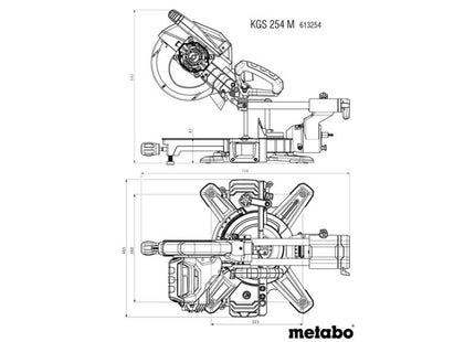 Metabo Kgs 254 M Crosscut Mitre Saw 1450W 240V