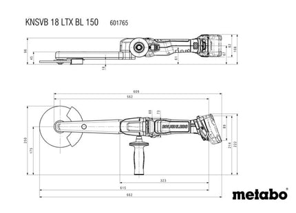 Metabo Knsvb 18 Ltx Bl 150 Cordless Fillet Weld Grinder 18V Bare Unit