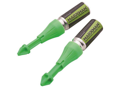 Marxman Standard Professional Marking Tool Twin Pack - 250+ Bursts, Fluorescent Green