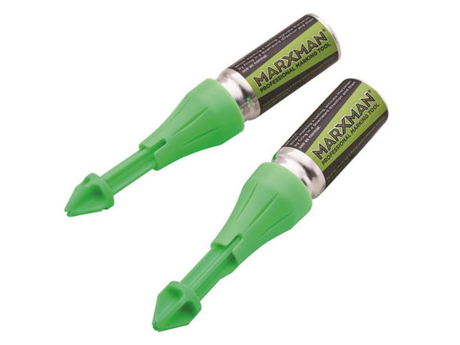 Marxman Standard Professional Marking Tool Twin Pack - 250+ Bursts, Fluorescent Green