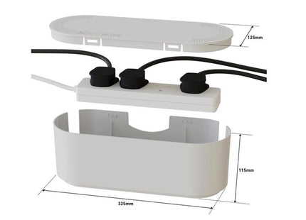 Masterplug Home Cable Tidy White