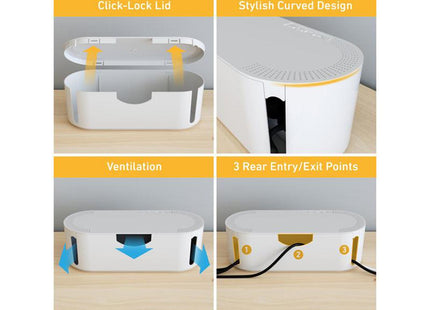 Masterplug Home Cable Tidy White