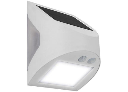 Masterplug Prysm Outdoor Solar Wall Light With Pir Motion Sensor - White 300 Lumens